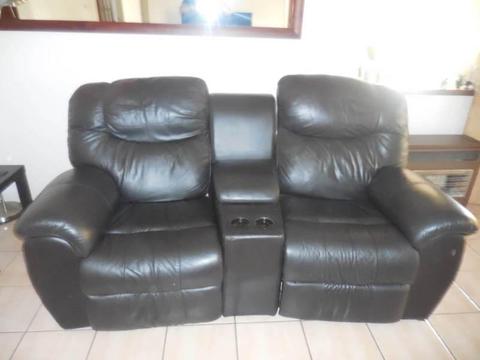 Leather Lounge 2 seater recliners