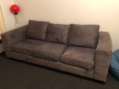 Three-seater Brown Sofa / Couch