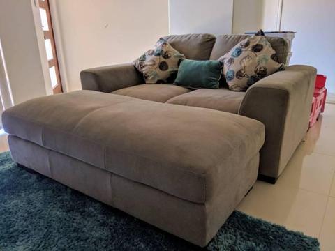 Sofa and footstool
