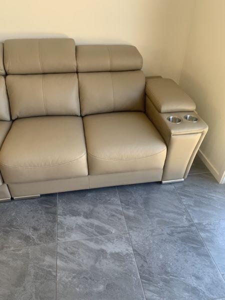 Centro leather couch 6 seater