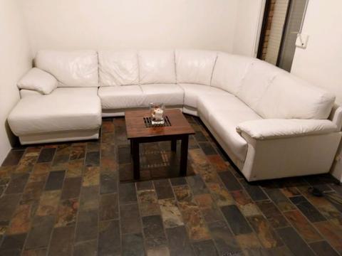 LORENZO genuine ITALIAN leather, corner lounge with chase $990