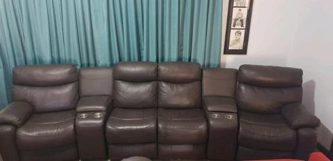 Leather lounge recliners