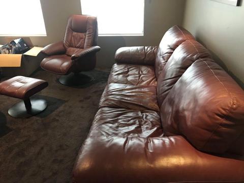 Super soft leather couch and recliner! Amazing