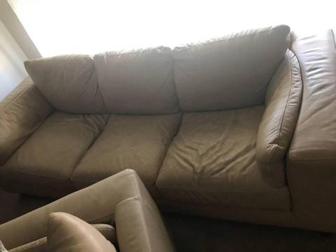 Leather Sofas, 3 seaters X 2