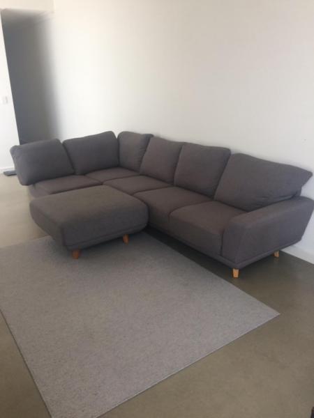 5 seater lounge with ottoman