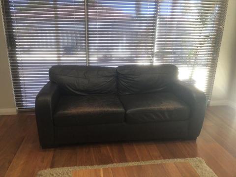 Black foldout bed sofa