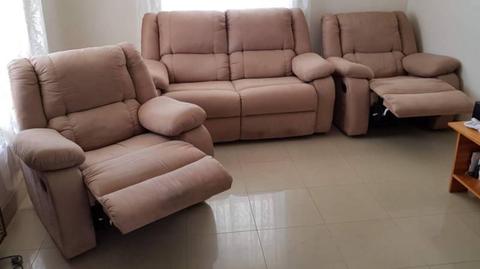 Custom Made 3 Seater Recliner Couch Set