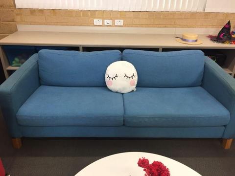 Blue 3 seater sofa/couch