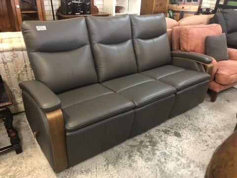 FACTORY SECOND Full Leather Recliner Sofa