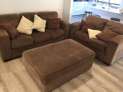 2 and 3 seater sofa bed with ottoman