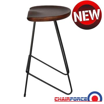 Solid Rubber Wood-Tessa Tractor Counter Stool
