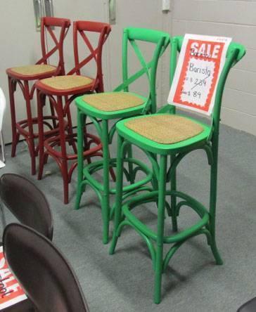 Barstool Green and Red- Barista - The Clearance House