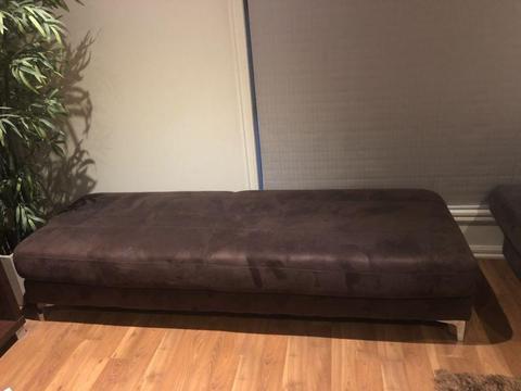 Ottoman suede chocolate