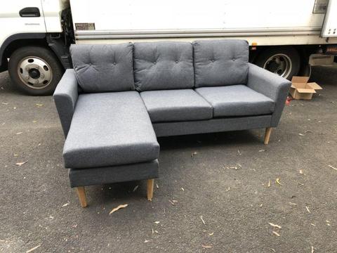 Brand new in box L-shape sofa overall size 197x154x85cm lounge couch