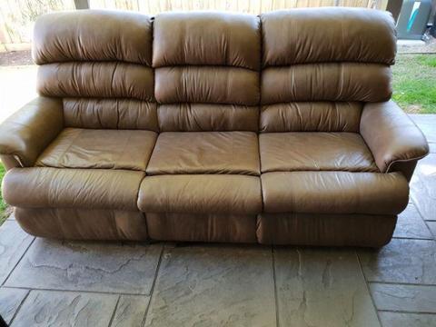 URGENT MUST GO- FOR SALE- 3 seater leather sofa