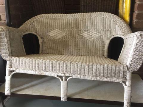 Cane white antique looking couch