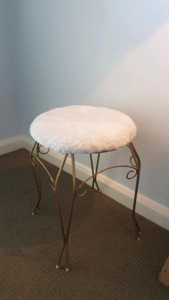 Vintage wire dressing table stool