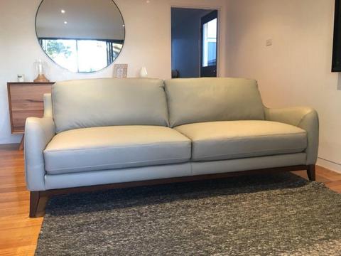 Leather three seater couch