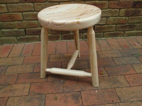 Stool, Radiata Pine with comfortable dished seat