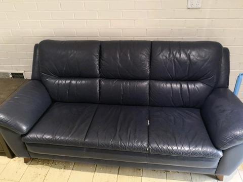 Full leather 3 seater lounge