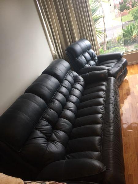 Leather couch Recliner