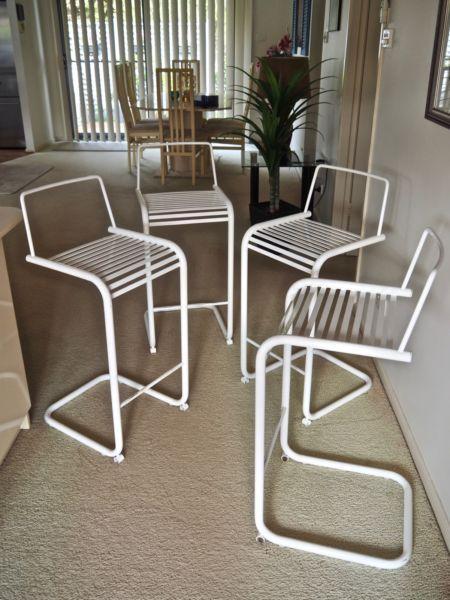 Designer metal bar stools in. great condition