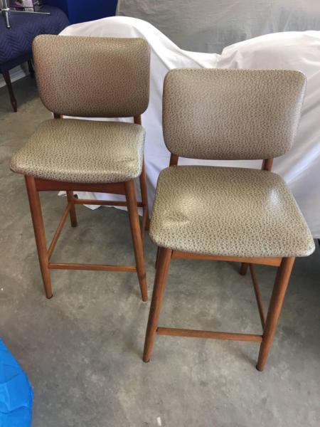 Bar Stools Pair Deco restored beautiful condition quality items