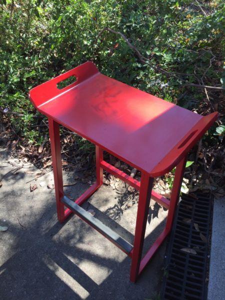 Red Kitchen stools x2