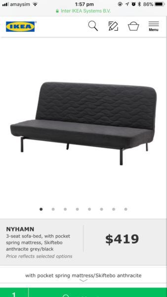 Ikea couch/sofa bed brand new