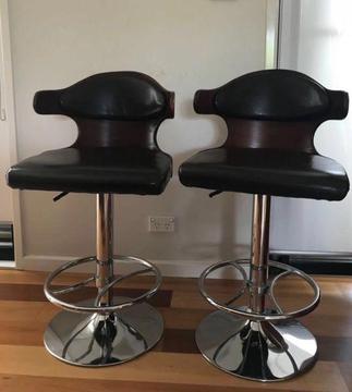 Brand new brown leather bar stools