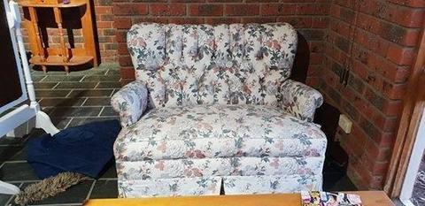 2 seater floral couch