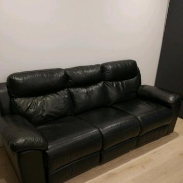 3 seat leather recliner