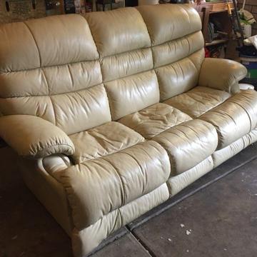 Leather 3 sweater couch