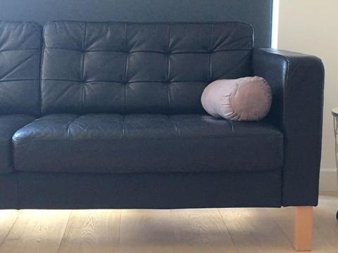 Ikea leather sofa 3 seater (Karlsfors model)
