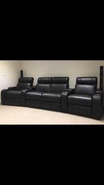 Soft leather electric theatre suites