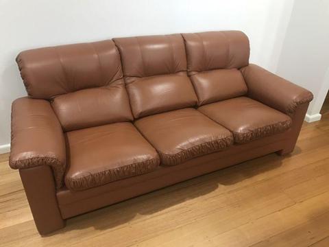 Leather lounge suite