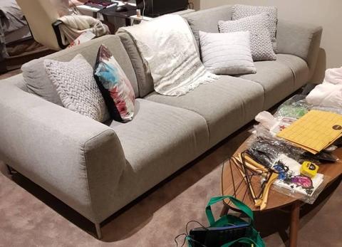 Luxury light grey suite (two couches)