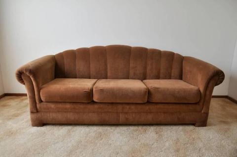 3 Seater Brown Couch with Armchairs