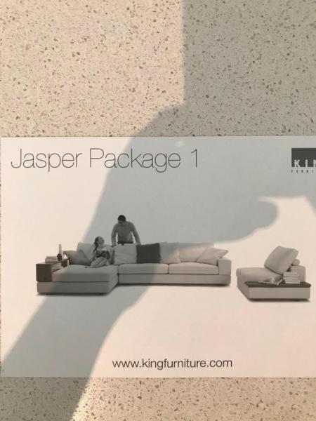 King Living Jasper leather modular sofa black