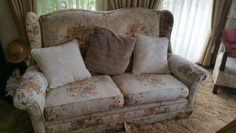 Antique Wingback Sofa with Sanderson Linen