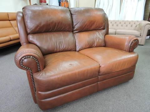 VINTAGE RETRO LEATHER SOFA COUCH LOUNGE CHESTERFIELD