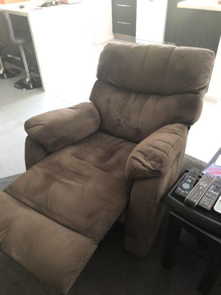 Two seater Recliner Plus two single recliner chairs