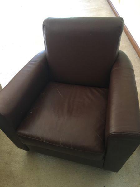 Leather sofa seat