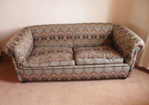 Chesterfield Sofa Bed & 2 Arm chairs