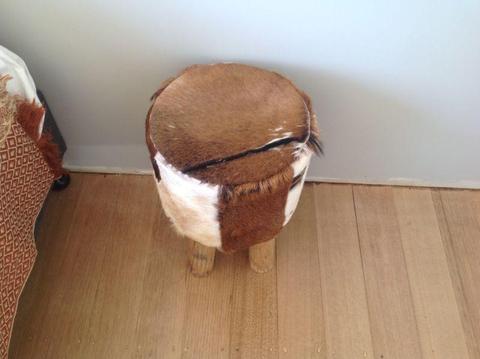 Cow hide stools 3