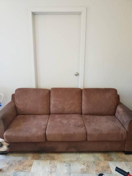 3 seater suede couch