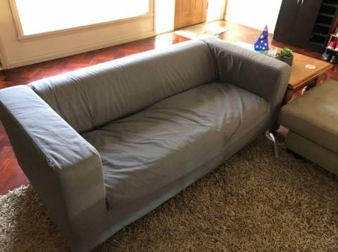 Ikea KLIPPAN Two-seat sofa Grey (Pick Up Only)