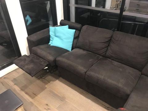 Sofa with recliner and chaise