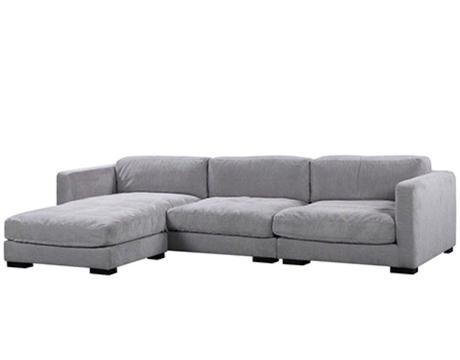 Light Grey Sofa with chaise. LUXURY