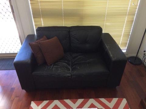 Black 2-seater lounge/couch